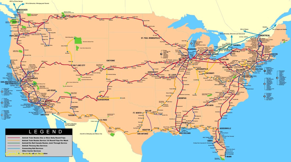 Amtrak northern California Map Printable Amtrak Maps Routes Trains Map of Detailed Amtrak Route Map California